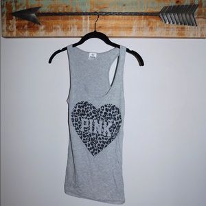 VS Pink gray tank top